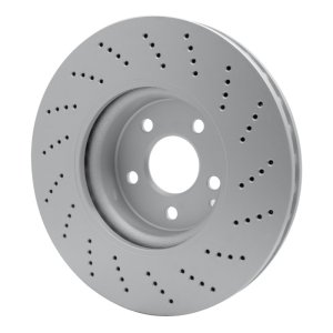 Mercedes-Benz C350 Brake Rotor (1) - Front - R1 Concepts - GEOSPEC Coated - Drilled - `08-`16